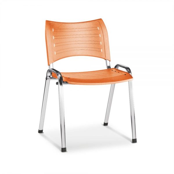 Cadeira Fixa Cromada Em Polipropileno CADFIXCRISOFR01